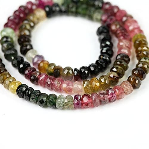 Tourmaline mico facettée perles de rechange 6mm en pierre naturelle pour collier