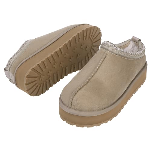 Home Slipper Platform Slippers for Women Indoor Outdoor Mini Boots Non-slip Plush Lining Slip On House Shoes