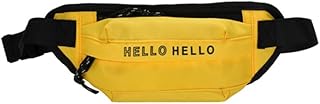 Riñoneras para mujeres y hombres, de color sólido, bandolera para el pecho, Amarillo
