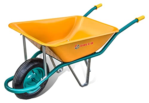 Theca M29748 - Carretilla de obra pintada amarillo