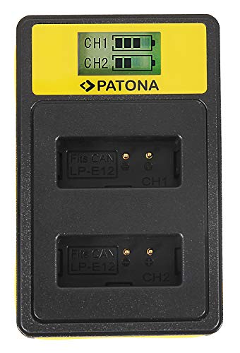 PATONA Caricatore Doppio LCD con USB-A Compatibile...
