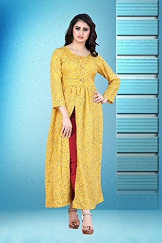 Image of H.E HAMZA ENTERPRISER Printed Crepe Material Brown Western Dress For Women