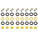 Haneex (8Set) Fuel Injector Seal Kits Include O-rings, Pintle Caps, Spacers and Filter Baskets Universal Repair Set Replaces For Ford Mercury Lincoln Jeep V8 5.4L 4.6L (0280150943 0280150558)