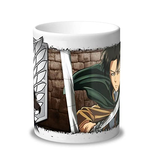Caneca de Cerâmica Levi Ackerman Shingeki No Kyojin (Attack on Titan)