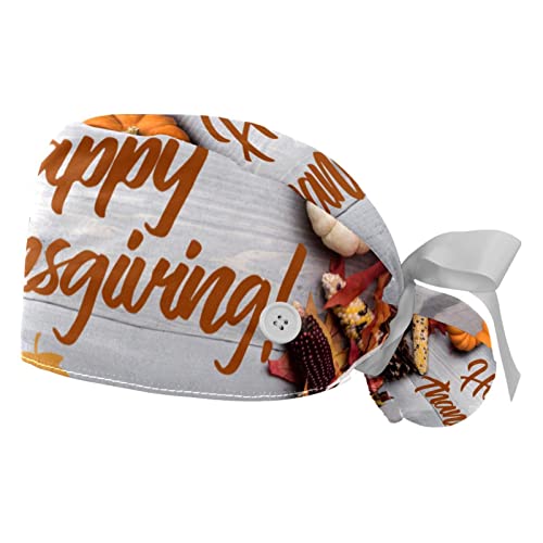 Chapeaux de travail respirants JDEZ lot de 2 casquettes bouffantes pour Thanksgiving