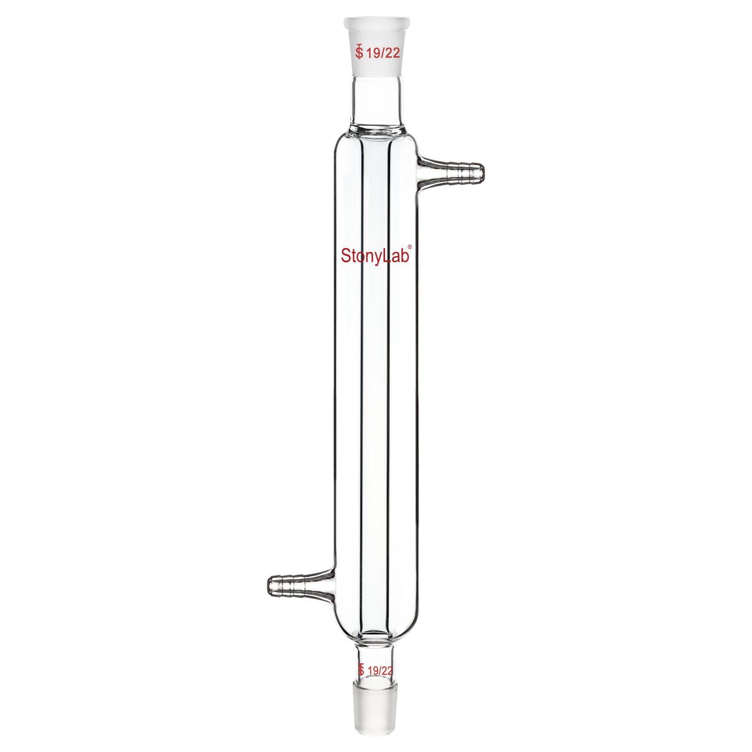 stonylab Condenseur Liebig avec Joint 19/22, Longueur de Veste de 200 mm Condenseur en Verre Borosilicaté Condenseur en Verre de Laboratoire