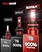 Torchbeam 9006/HB4 LED Bulbs, HB4 Fog Lights 6500K Cool White IP67, Pack of 2