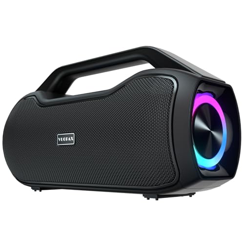 Portable Bluetooth Speaker Bass Boost, 200W Peak Loud Powerful Speakers Wireless w/2*Bass and 2*tweeters, 20H Playtime,IPX6 Waterproof, BT5.4, Suitable for Party, Beach, Camping,Outdoor,Large Jobsite,