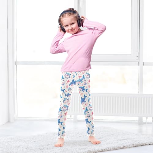 KLL Sharks Camouflage Toddler Girl Athletic Leggings Stretchy Full Length Lounge Pants Running4