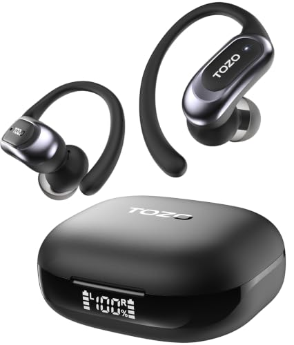 TOZO QuietFit Open-Ear-Auriculares Negro