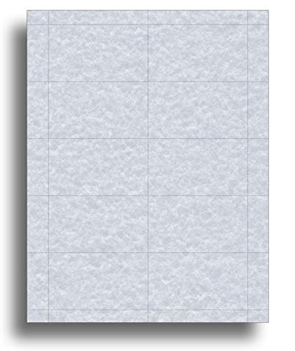 Tarjetas de visita para networking en elegante papel pergamino azul de 65LB