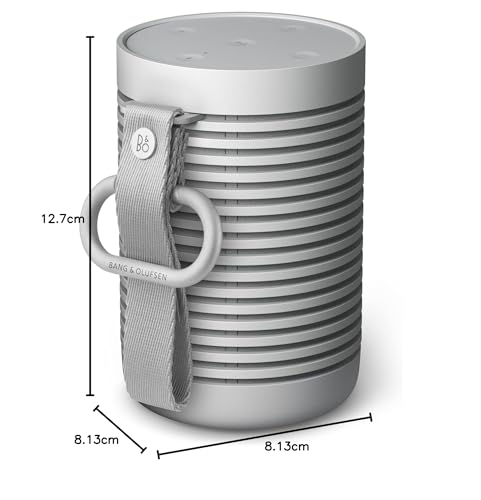 Bang & Olufsen Beosound Explore - Wireless Outdoor Bluetooth Speaker, IP 67 Dustproof and Waterproof, Grey Mist 18 41 EaaIU9EL