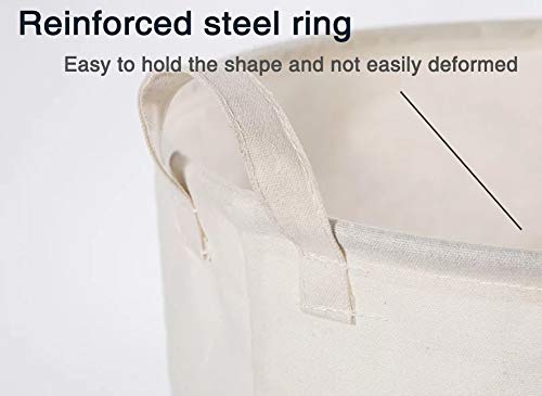 Runtoo 19.7" Large Sized Laundry Hamper Waterproof Foldable Canvas Sports Basketball Football Bucket Clothing Basket With Handles For Storage Bins Kids Room Home Organizer Nursery (Sport Theme) #TOP4