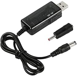 Cargador Nokia Usb CERRXIAN USB 5V a 9V 12 Voltaje Step Up Converter Cable, USB 5V 2A Boost to DC5521 9V/12V 0.8A Step-up Transformador Adaptador de Corriente, con convertidor DC35135, con Pantalla LED-0.8M