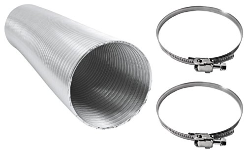 Preisvergleich Produktbild Intelmann Alu Flexrohr 63mm, Länge 5m + 2 Edelstahl Schlauchschellen