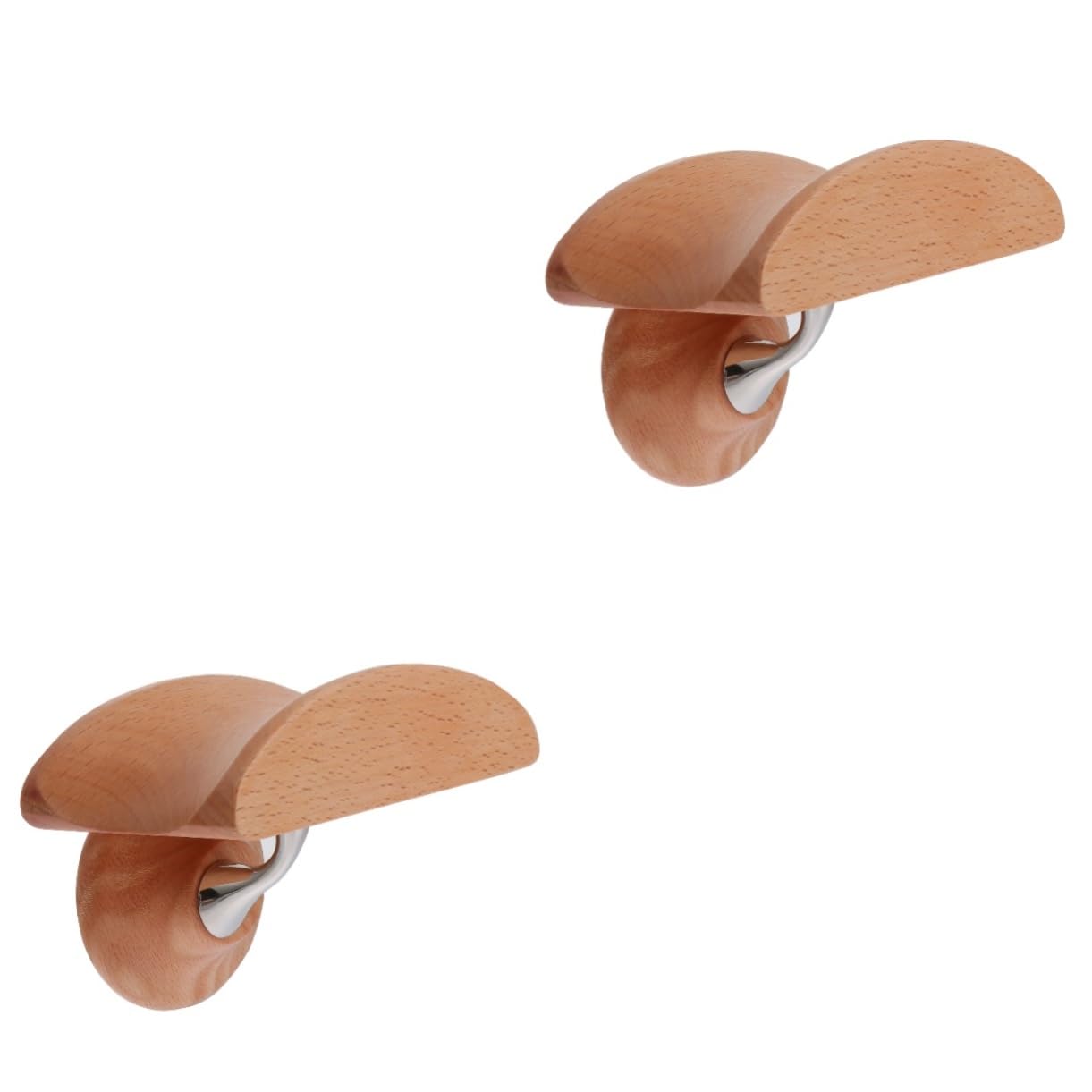 2juegos Soporte para Auriculares De Madera Natural Estante para Auriculares Soporte De Pared Sin Taladros Diseño Práctico y Duradero Color Madera