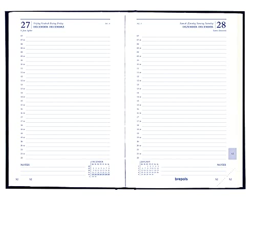 Brepols - Agenda Format Carré 1 Jour par page - Caravelle T Noir - 14 x 22 cm - Janv. à Déc. 2022 Cover