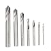 KKmoon 7pcs M42 HSS High Speed Steel Cobalt Spotting Drill Bits Set Round Shank 90 Degree Drilling Chamfering Tool