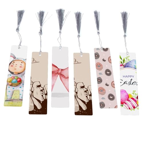 Marque-page avec pompon lot de 6 cadeau idéal pour enseignant et lecteur
