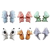 Linda: pendientes Bite tiene un diseño exquisito y kawaii animales en 3D, es un accesorio de moda de dibujos animados lindo para las niñas
