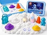 LetsPlay Magischer Schnee für Kinder 3+ – sensorisches und pädagogisches Spiel – kreative manuelle Aktivität – entwickelt die Feinmotorik – weiche Textur mit realistischem Schneeeffekt – LED-Set mit
