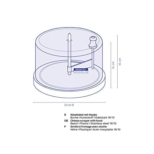 Kela 77090, Tagliere per Formaggio con Campana