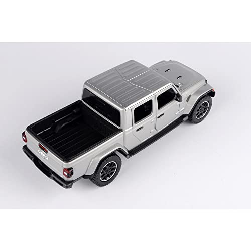 Motormax Toy 2021 Gladiator Overland (Closed Top) Pickup Truck Silver Metallic 124-127 Diecast Model Car By Motormax 79365 #TOP2