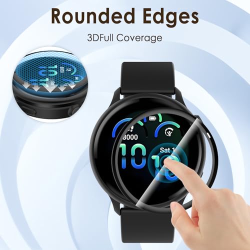 Simpeak Schutzfolien Kompatibel mit Garmin Vivoactive 6, 5 Stück HD Displayschutzfolien 9H Härte Displayschutz Anti-Kratz Wasserdicht Wasserdicht 3D PE Folien