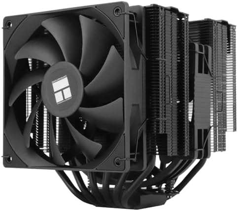 Thermalright Peerless Assassin 140 Black CPU Cooler, 6 Heat Pipes AGHP Technology,Dual PWM Fans with 1500RPM Speed, Double Towers Cooler,for AM5/AM4&Intel LGA 1700/1851/1150/1151/1200,PC CPU Cooling