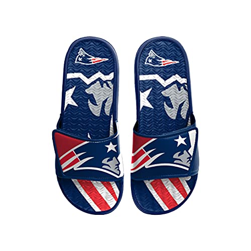 Image of FOCO mens NFL Team Logo Athletic Sport Shower Flip Flop Sandals Gel Slides