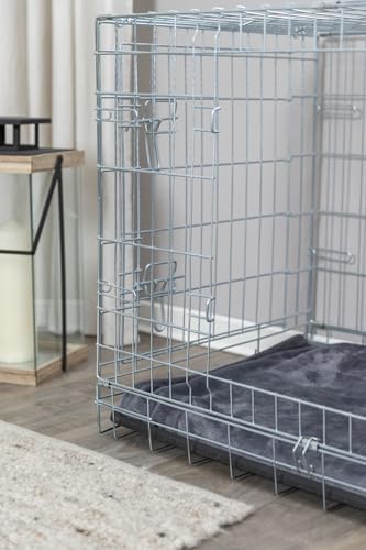 TRIXIE Hundebox Home – L: 109 × 79 × 71 cm – faltbarer Hundekäfig mit 2 Türen & Sicherheitsverschlüssen, verzinkte Transportbox mit stabiler Bodenwanne für Zuhause & unterwegs – 3925