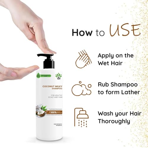 Image of GIR Coconut Milky Shampoo - Contains coconut Milk, PEPTIDES strength & shine | enhances hair's shine and strengthens hair | Paraben-Free| 100% vegan | 500ML