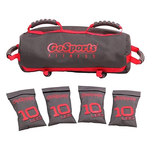 GoSports Fitness Weight Bag Workout Sandbag Training Aid - Maximum 40 lbs, Fitness Exercises for All Skill Levels - Simply Fill with Sand