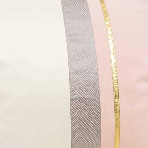 Avigers 12 X 20 Inches Pink White Gold Leather Striped Patchwork Velvet Cushion Case Luxury Modern Throw Pillow Cover Decorative Pillow For Couch Living Room Bedroom Car #TOP4