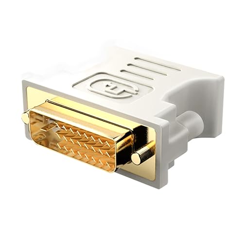 biaze TT1 DVI auf VGA Adapter 24+1 Pin DVI-D Stecker auf VGA Buchse Konverter 1080P Videoanschluss für Monitor Computer Projektor, Konverter mit vergoldetem