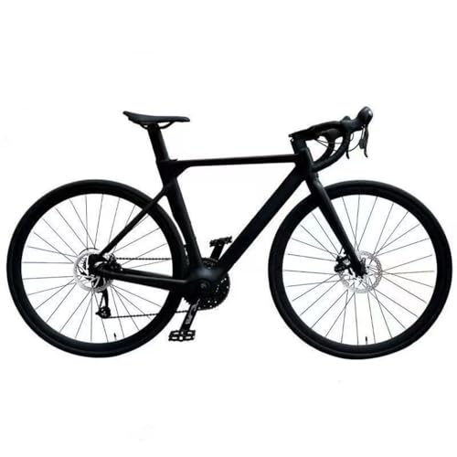 Carbon 700C Mountain Bike, Road Bike, Wheel City Commuter Bicycle, Full Carbon Fiber Frame with Hydraulic Disc Brakes, 3-in-1 Ergonomic Handlebar, 16-30 Speed Professional Bicycle(16-Speed,Small)