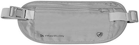 Travelon RFID Blocking Undergarment Waist Pouch, Gray, One Size, Pouch