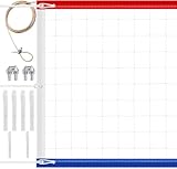 Professional Volleyball Net Outdoor Heavy Duty with Aircraft Steel Cable, Upgraded Weather Resistance, Tear-Resistant Frame, 32x3FT Portable Volleyball Net for Indoor Outdoor Sports