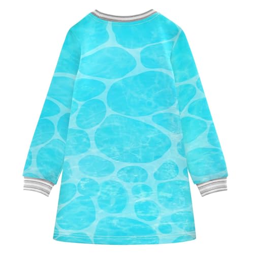 Wave Sea Girls Dresses Long Sleeve Sweatshirt Dress for Girls Winter Toddler Casual A Line Dresses Size 2-8T2