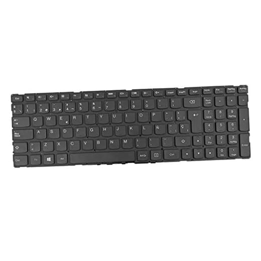 Amuzocity SP spanskt tangentbord ersättning lämplig för Lenovo IdeaPad 700 15ISK svart