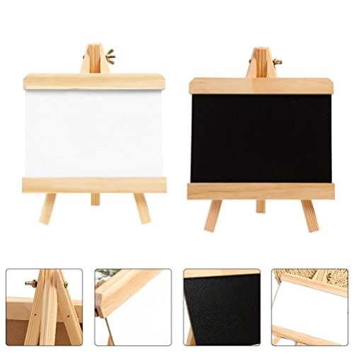 Yardwe 2 Pcs Kids Art Easel De Madeira Pequeno Lousa De Pé Dry Erase Erash Desenho Caligrafia Whiteb