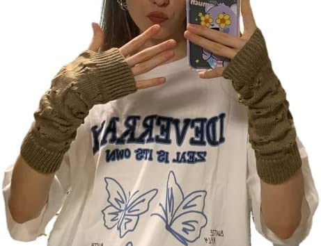 Luvas Grunge Acessórios Fairy Grunge Luva Rasgada Luva de Crochê Roupas Grunge Estética Grunge, Pret