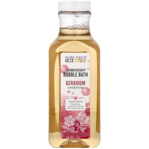 Aura Cacia Geranium Bubble Bath 13 oz Cover
