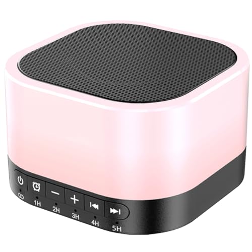 Image of SleeZOO Sound Machine White Noise Machine with 25 Soothing Sounds 12 Colors Light with 10 Adjustable Levels 32 Adjustable Volumes 5 Timers Portable Sleep Machine for Adults Kids Baby (Black)