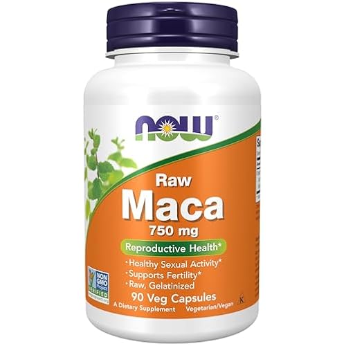NOW Supplements, Maca 750 mg Raw, Reproductive Health*, 90 Veg Caps