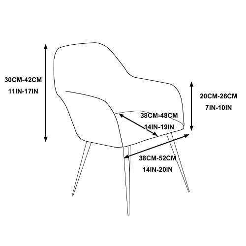 Lipor Set Of 1 Stretch Dining Room Chair Cover Jacquard Curved Back Accent Chair Slipcover Armchair Cover Office Chair Protector Cover For Home Living Room (White, 1Pc) #TOP5