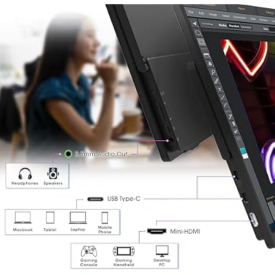 Kado Dual Portable Monitor Setup - 2-Pack 15.6 1080p IPS Triple Monitor Extender for Laptop, 1920x1080 HDMI USB-C 180 Kickstand Built-in Speakers, Stacked Desktop Setup Office Gaming Daytrading