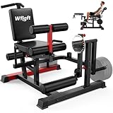 WFLGFT Leg Extension and Curl Machine,Adjustable Leg Curl Machine for Home Gym,4 in 1 Lower Body Workout Machine with 1000LB Capacity,Leg Workout Equipment Compatible with 1' and 2' Plates