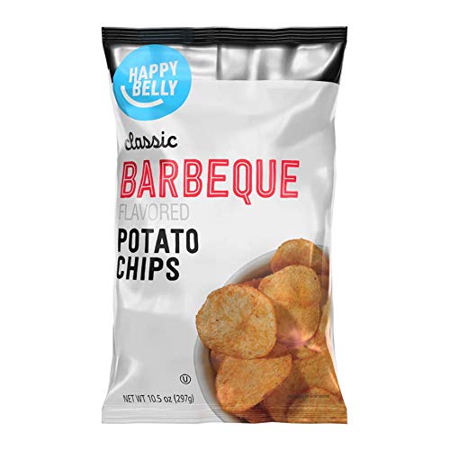 Amazon Brand - Happy Belly Classic Barbecue Flavored Potato Chips, 10.5 Ounce