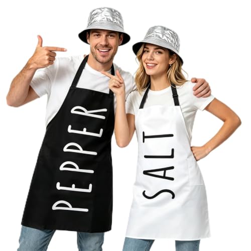 4 Pcs Salt and Pepper Costumes, Couples Halloween Costumes for Adults